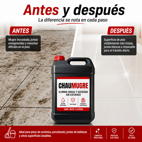 ChauMugre- Pisos impecables en minutos